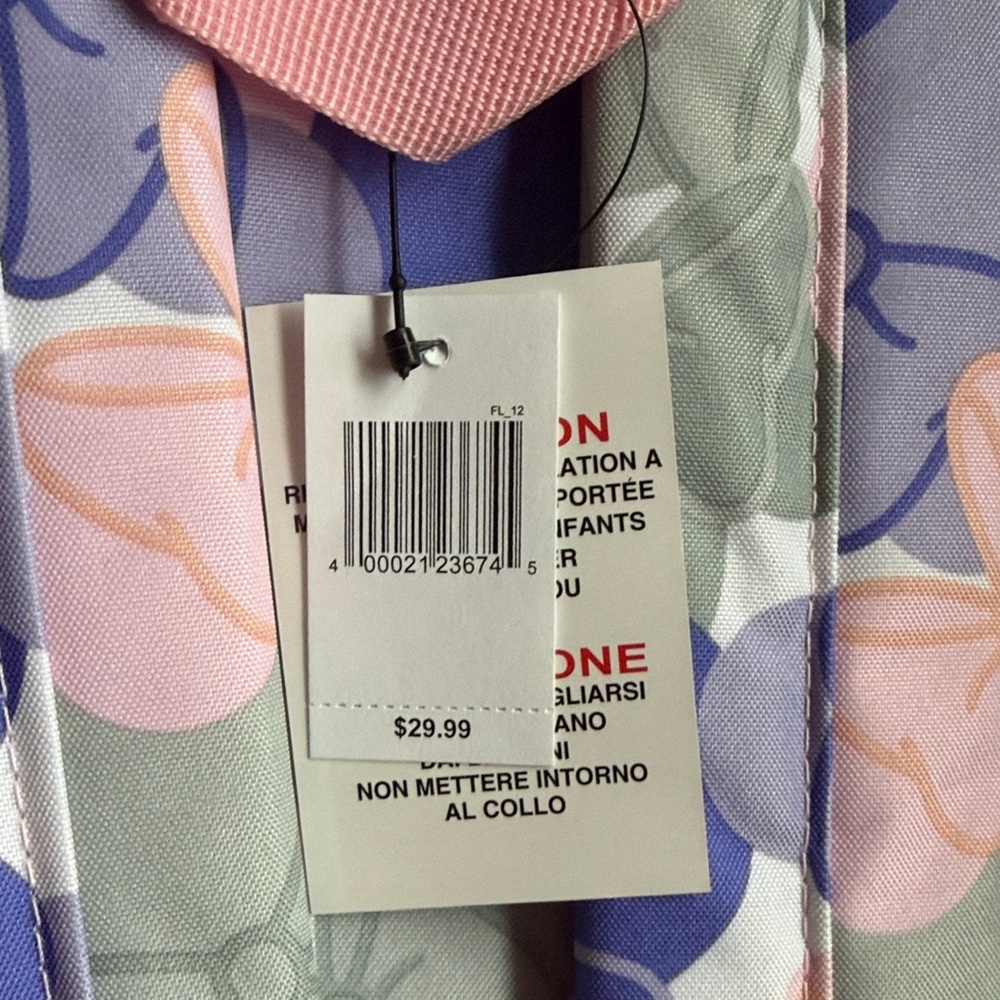 Floral Pattern Minnie Mouse Backpack - Picture 3 of 3